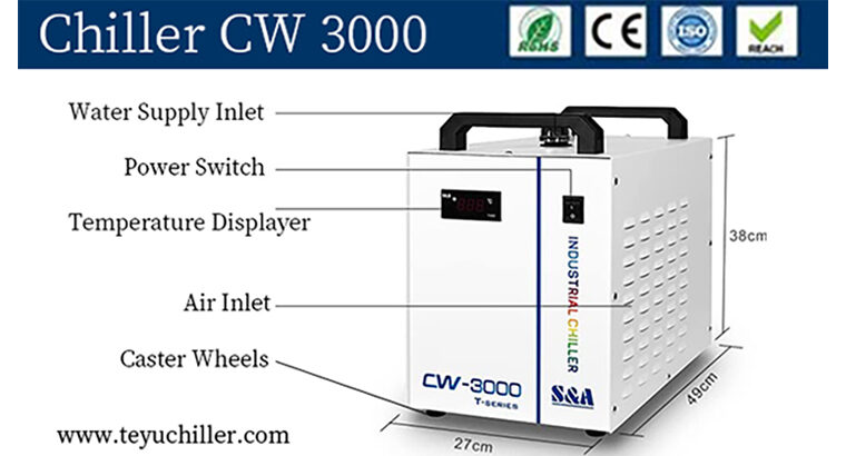 Mini industrial chiller unit CW 3000 for CO2 Laser